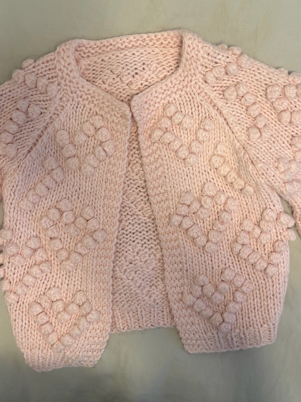 Wish Girls Pink Bobble Knit Cardigan